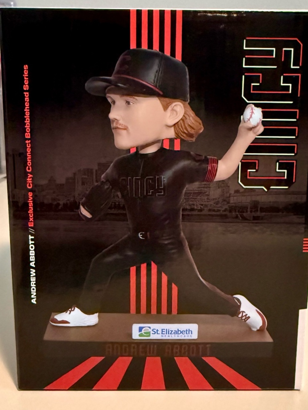 2026 Cincinnati Reds Exclusive City Connect Andrew Abbott Bobblehead